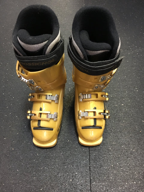 Load image into Gallery viewer, Rossignol Elite Pro Gold Size 23.5 Used Downhill Ski Boots
