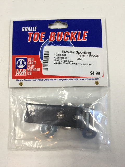Load image into Gallery viewer, A&amp;R Toe Buckle Black Size 1" New Goalie Accessories
