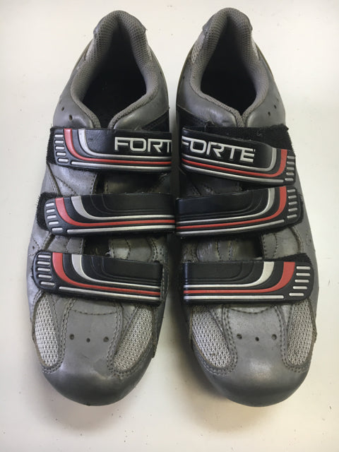 Used Forte Silver/Black Sr 8.5 Road cycling shoes