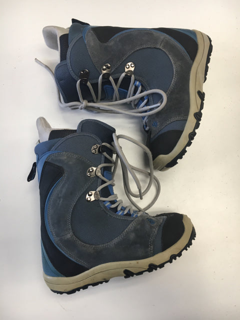 Load image into Gallery viewer, Used Burton Ruler Blue/Grey Womens Size 6.5 Snowboard Boots
