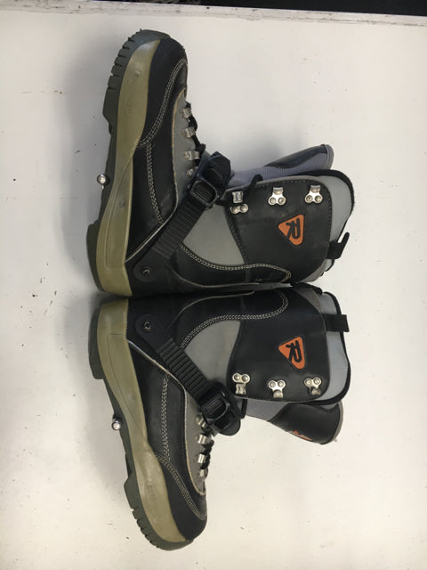 Load image into Gallery viewer, Used Rossignol Emery Hawk Black/Grey Mens Size 8 Step-in Snowboard Boots
