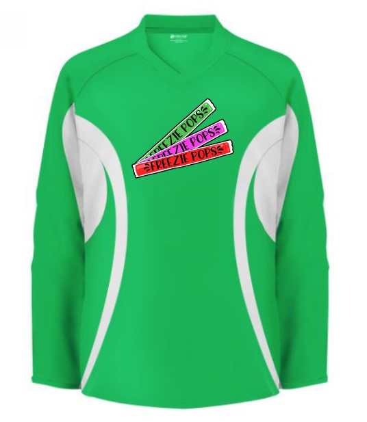 Load image into Gallery viewer, Freezie Pops Green/White New Adult Hockey Player Jersey
