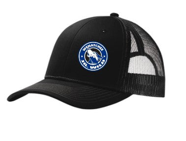 Wenatchee Jr Wild Yupoong Black Snapback Trucker Cap