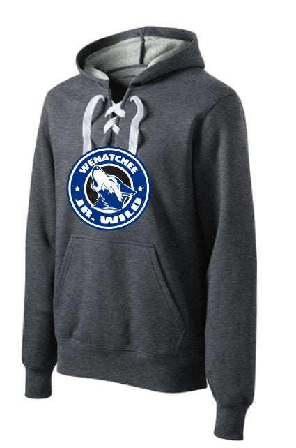 Load image into Gallery viewer, Wenatchee Jr Wild Adult Hockey Lace Hoodie
