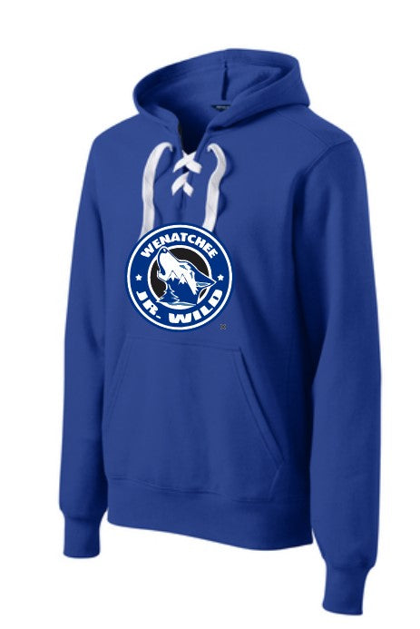 Load image into Gallery viewer, Wenatchee Jr Wild Adult Hockey Lace Hoodie
